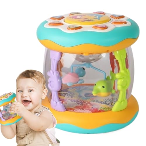 Handtrommel für Kinder, Schlagtrommel für Kinder, niedliche Meerestiere mit Licht und Musik, sensorische Musikinstrumente, Trommel, Musikspielzeug für Kinder, G Handtrommel für Kinder, Schlagtrommel für Kinder, niedliche Meerestiere mit Licht und Musik, sensorische Musikinstrumente, Trommel, Musikspielzeug für Kinder, G von Generic