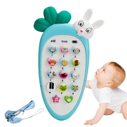 Handyanhänger in Karottenform, mit Lichtern und Musik – weiche Musik, Spielzeug zum Beißen, Geschenke für Mädchen, Handyspiele für ba von Generic