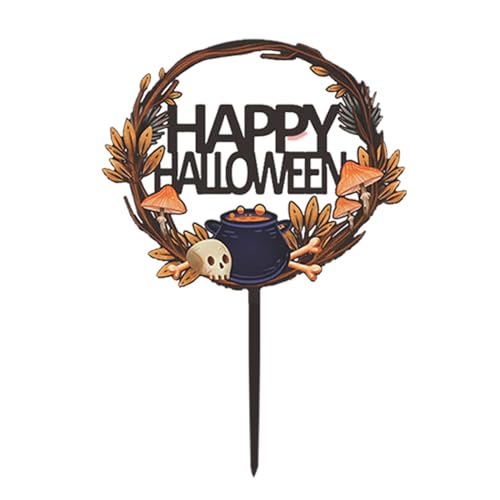 Happy Halloween Cake Topper,Halloween Kuchendekorationen - Kuchen-Dessert-Topper-Dekoration,Kuchendekorationskarten, Tischdekoration, Lieferungen, Halloween-Party-Kuchendekorationen, Horror für und Mä Happy Halloween Cake Topper,Halloween Kuchendekorationen - Kuchen-Dessert-Topper-Dekoration,Kuchendekorationskarten, Tischdekoration, Lieferungen, Halloween-Party-Kuchendekorationen, Horror für und Mä von Generic
