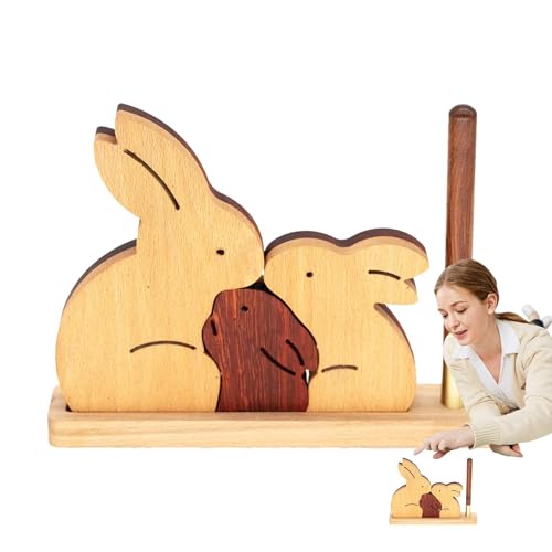 Hase Holz Puzzle, Holz Animal Puzzle - Bunny Puzzle Desktop | Holzpuzzle aus Holz Stifte Dekoration, Lernpuzzle für Kinder für Muttertag, Vatertag, Hauswärmende Tischdekoration Hase Holz Puzzle, Holz Animal Puzzle - Bunny Puzzle Desktop | Holzpuzzle aus Holz Stifte Dekoration, Lernpuzzle für Kinder für Muttertag, Vatertag, Hauswärmende Tischdekoration von Generic