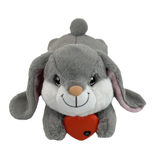 Hase aus Plüsch, das das Herz schlägt, Hase für Hunde – weiches Spielzeug zum Stressabbau für Welpen, bequemes Kaninchen-Spielzeug aus Plüsch, weiches Spielzeug zum Stressabbau für Welpen von Generic