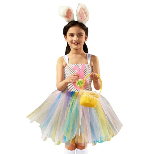 Hasenkostüm mit Tutu für Mädchen, Tutu-Rock für Tiere, Osterhasenkleid für Mädchen von 2 bis 10 Jahren, niedlicher Tutu-Rock aus Netzstoff, Cosplay-Kostüm für Halloween, Weihnachten, Fie Hasenkostüm mit Tutu für Mädchen, Tutu-Rock für Tiere, Osterhasenkleid für Mädchen von 2 bis 10 Jahren, niedlicher Tutu-Rock aus Netzstoff, Cosplay-Kostüm für Halloween, Weihnachten, Fie von Generic