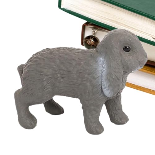 Hasenkuchendekorationen, Hasenspielzeug für Kinder - Realistische niedliche Hasenparty -Gefälligkeiten,Home Desk Dekorationen, Bildungsspielzeug für Kinderbücher, Schreibtische und Zimmer für Kinderbü von Generic
