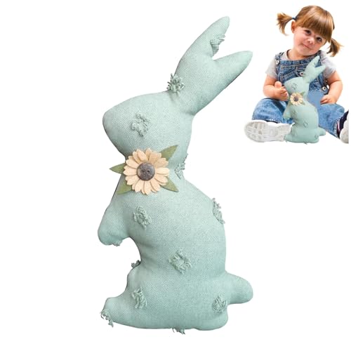 Hasenspielzeug | Osterhasenspielzeug – -Plüschtier aus Osterhase, niedliches Kaninchen mit Blumenmuster, bequemes Plüschspielzeug für und von Generic