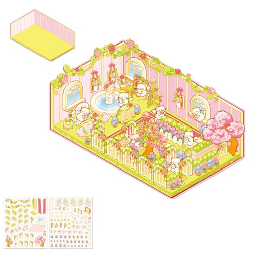 Hausaufkleber, 3D-Miniatur-Szenen-Sticker, Cartoon-Haus, lustige 3D-Aufkleber-Szene, kreative Buchdekoration, Tagebuchwerkzeuge, buntes Kinderspielzeug Hausaufkleber, 3D-Miniatur-Szenen-Sticker, Cartoon-Haus, lustige 3D-Aufkleber-Szene, kreative Buchdekoration, Tagebuchwerkzeuge, buntes Kinderspielzeug von Generic