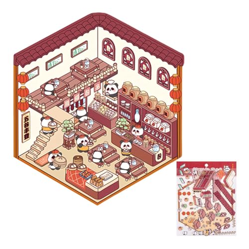 Hausaufkleber, Stickerszene, handgefertigte Hausaufkleber, Cartoon-Aufkleber für Zimmer, wasserdichte Miniatur-Aufkleber für das chinesische Neujahr, St Hausaufkleber, Stickerszene, handgefertigte Hausaufkleber, Cartoon-Aufkleber für Zimmer, wasserdichte Miniatur-Aufkleber für das chinesische Neujahr, St von Generic