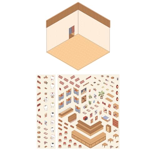 Hausaufkleber – Vinylmaterial, farbenfroh 3D-optisch | Miniatur-Szenensticker mit Landschaftsmotiv, kreative Bastelhilfe für Scrapbook-Projekte, Dekoration für Kinderzimmer und Raumideen Hausaufkleber – Vinylmaterial, farbenfroh 3D-optisch | Miniatur-Szenensticker mit Landschaftsmotiv, kreative Bastelhilfe für Scrapbook-Projekte, Dekoration für Kinderzimmer und Raumideen von Generic