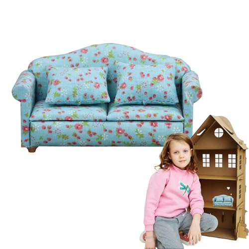 Heimmöbel, Miniatur-Zubehör, Maßstab 1: 12, Sofa, Miniatur-Sofa | Wohnmöbel | Wohnzimmersofa mit Kissen für handwerkliche Dekoration Heimmöbel, Miniatur-Zubehör, Maßstab 1: 12, Sofa, Miniatur-Sofa | Wohnmöbel | Wohnzimmersofa mit Kissen für handwerkliche Dekoration von Generic