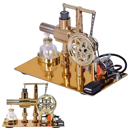 Heißluft-Stirlingmotor-Motor – Dampfmaschinen-Modellbausatz für Erwachsene und Studenten, pädagogischer Spielzeuggenerator für Kinder ab 18 Jahren, Physiklernen, Phantasieentwicklung und von Generic