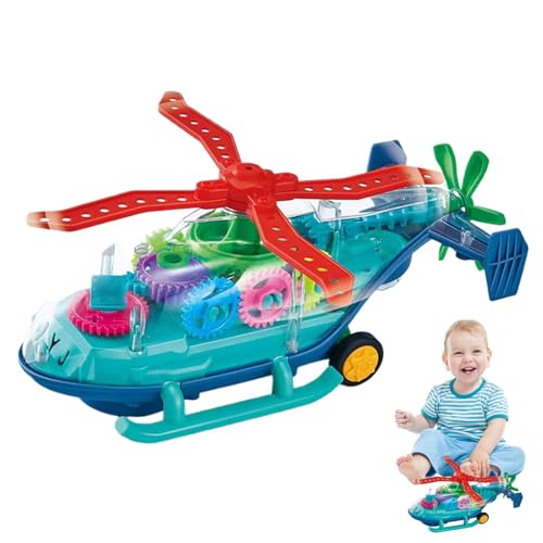 Helikopter-Spielzeug, beleuchtet, Helikopter-Spielzeug, transparent, beleuchtet, Hubschrauber mit beweglichem Rad | buntes Flugzeugspielzeug, Musikausrüstung, Auto, Spielzeug für Jungen Helikopter-Spielzeug, beleuchtet, Helikopter-Spielzeug, transparent, beleuchtet, Hubschrauber mit beweglichem Rad | buntes Flugzeugspielzeug, Musikausrüstung, Auto, Spielzeug für Jungen von Generic