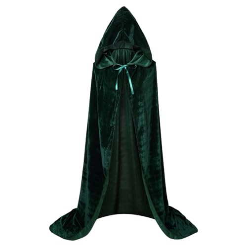 Helloween Umhang mit Kapuze, Schwarzer Mittelalter Kostüm Damen Satin Vampir renaissance Cape Robe für Erwachsene Mantel für Karneval Halloween Cosplay Hexe Sensenmann Spukhaus Fasching Mantel. Helloween Umhang mit Kapuze, Schwarzer Mittelalter Kostüm Damen Satin Vampir renaissance Cape Robe für Erwachsene Mantel für Karneval Halloween Cosplay Hexe Sensenmann Spukhaus Fasching Mantel. von Generic