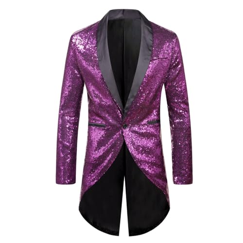 Herren Frack Pailletten - Gothic Jacke Herren Midi Schwarz Glitzer Mantel mit Knöpft Elegant Tuxedo Mittelalter Steampunk Gehrock Viktorianische Hof Kleidung Nightclub Party Halloween Kostüm Herren Frack Pailletten - Gothic Jacke Herren Midi Schwarz Glitzer Mantel mit Knöpft Elegant Tuxedo Mittelalter Steampunk Gehrock Viktorianische Hof Kleidung Nightclub Party Halloween Kostüm von Generic