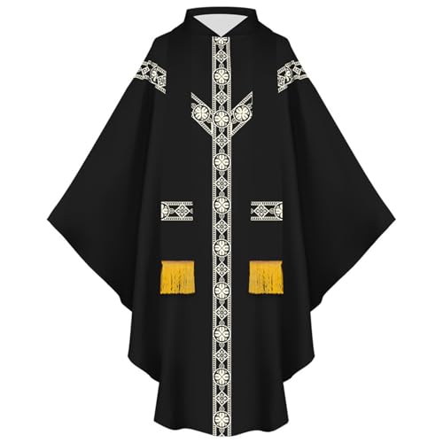 Herren Liturgische Robe Gewand Für Katholische Erwachsener Priester Messgewand Cape Gewand Cosplay Anzug Longstrickjacke Katholische Priester Chasuble Muslimische Uniform Mittelalter Umhang Kostüm Herren Liturgische Robe Gewand Für Katholische Erwachsener Priester Messgewand Cape Gewand Cosplay Anzug Longstrickjacke Katholische Priester Chasuble Muslimische Uniform Mittelalter Umhang Kostüm von Generic