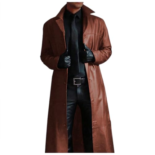 Herren Steampunk Lederjacke - Gothic Leder Trenchcoat Herren Lang Trendy Mittelalter Jacke Viktorianische Hof Gehrock Mode Zeigen Uniform Vampir Cosplay Kleidung Halloween Kostüm Herren Steampunk Lederjacke - Gothic Leder Trenchcoat Herren Lang Trendy Mittelalter Jacke Viktorianische Hof Gehrock Mode Zeigen Uniform Vampir Cosplay Kleidung Halloween Kostüm von Generic