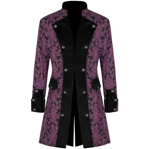 Herren Steampunk Mantel, Karneval Fasching Party Cosplay Kleidung Kostüm Mittelalter Herren, Smoking Viktorianischen Gehrock Uniform Smoking Retro Langer Button Kleidung Cosplay Smoking Mittelalter Herren Steampunk Mantel, Karneval Fasching Party Cosplay Kleidung Kostüm Mittelalter Herren, Smoking Viktorianischen Gehrock Uniform Smoking Retro Langer Button Kleidung Cosplay Smoking Mittelalter von Generic