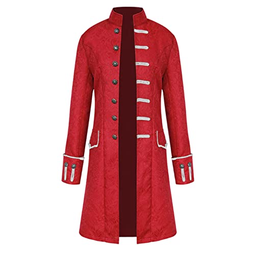 Herren Steampunk Mantel - Gothic Jacke Herren Große Größen Klassiker Mittelalter Trenchcoat Stickerei Viktorianische Hof Gehrock Elegant Zeigen Uniform Vampir Cosplay Kleidung Halloween Kostüm Herren Steampunk Mantel - Gothic Jacke Herren Große Größen Klassiker Mittelalter Trenchcoat Stickerei Viktorianische Hof Gehrock Elegant Zeigen Uniform Vampir Cosplay Kleidung Halloween Kostüm von Generic