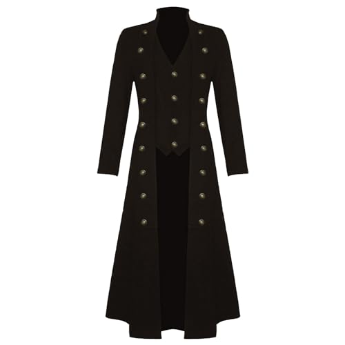 Herren Steampunk Vintage Frack, Karnevalskostüme Herren Mittelalter Vintage Herrenbekleidung, Smoking Gothic Frack Mantel Uniform Renaissance Piraten Vampir Party Cosplay Kostüme for Erwachsene Herren Herren Steampunk Vintage Frack, Karnevalskostüme Herren Mittelalter Vintage Herrenbekleidung, Smoking Gothic Frack Mantel Uniform Renaissance Piraten Vampir Party Cosplay Kostüme for Erwachsene Herren von Generic