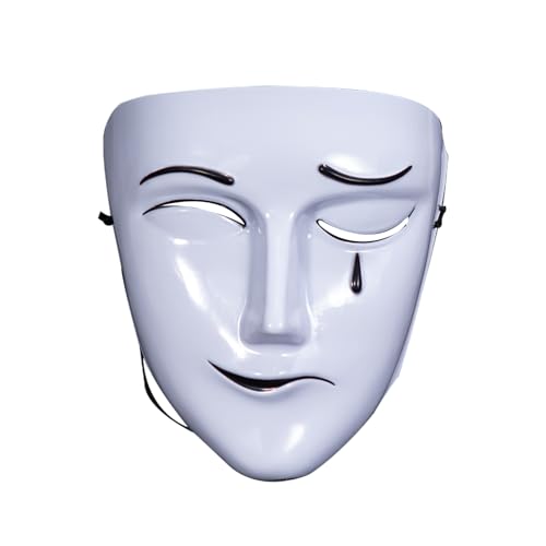Herrenmaskerade Masque - Tianguan Cifu Bai Wuxiang Cosplay -Maske, emotionales volles Gesicht Trauer & Lachen Masque, kreative, traurige und glückliche Maske | Ausgefallenes Gesichtscover für Cosplay, Herrenmaskerade Masque - Tianguan Cifu Bai Wuxiang Cosplay -Maske, emotionales volles Gesicht Trauer & Lachen Masque, kreative, traurige und glückliche Maske | Ausgefallenes Gesichtscover für Cosplay, von Generic