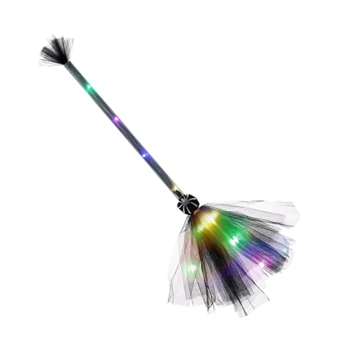 Hexenbesen Halloween-Dekoration | mit LED beleuchtet für Raumdekoration - Halloween und Cosplay-Zubehör für Außen, Innen und Kostümpartys für Kinder und Hexenbesen Halloween-Dekoration | mit LED beleuchtet für Raumdekoration - Halloween und Cosplay-Zubehör für Außen, Innen und Kostümpartys für Kinder und von Generic