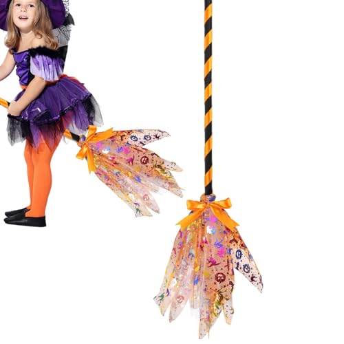 Hexenbesenstock, Besen Halloween | Halloween böse fliegende Besen Stamp,Kinder Cosplay Besen Requisiten Halloween Cosplay Zubehör für Mottoparty von Generic