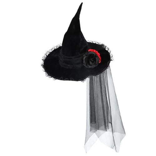 Hexenhut für Frauen | Adult Witch Halloween Kostüme - künstlerischer Glamour verbessert Halloween Black Witch Hut Wizard Cosplay Hut für Halloween -Party -Kostüm, Kostümkleid Hexenhut für Frauen | Adult Witch Halloween Kostüme - künstlerischer Glamour verbessert Halloween Black Witch Hut Wizard Cosplay Hut für Halloween -Party -Kostüm, Kostümkleid von Generic