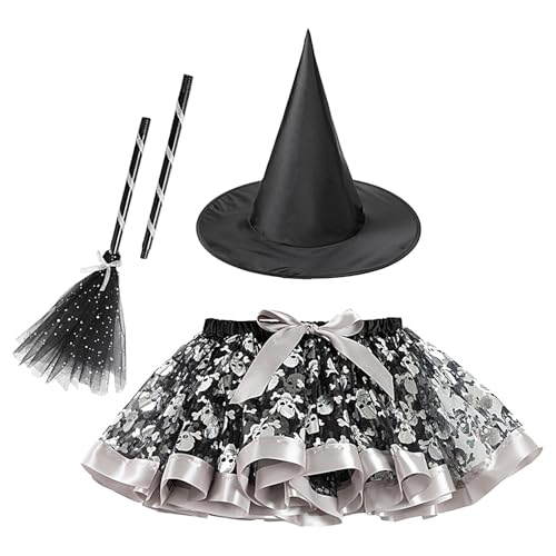Hexenkleid für Mädchen, Hexenkostüm für Mädchen, Halloween-Kostüm, märchenhaftes Hexenkostüm für Maskerade, Geburtstag für Mädchen von Generic