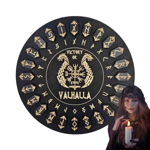 Hexenrunen-Set, 25 Holzrunen mit Scheibe, dekoratives Hexenzubehör, unsterbliche Inschriften für Altar, Meditation, Bastelwerkzeuge, 3,4 x 0,7 cm Hexenrunen-Set, 25 Holzrunen mit Scheibe, dekoratives Hexenzubehör, unsterbliche Inschriften für Altar, Meditation, Bastelwerkzeuge, 3,4 x 0,7 cm von Generic