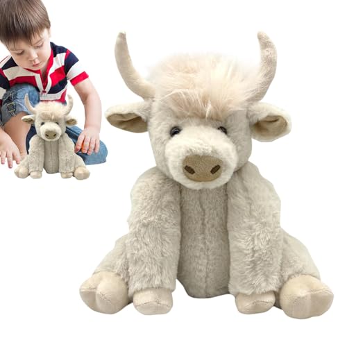 Highland-Kuh Plüschtier, Simulation von Highland Scottish, Highland Cattle Joint Activity Plush Doll, braunes Plüschtier mit Musik, Tierfüllung von Yak D Highland-Kuh Plüschtier, Simulation von Highland Scottish, Highland Cattle Joint Activity Plush Doll, braunes Plüschtier mit Musik, Tierfüllung von Yak D von Generic