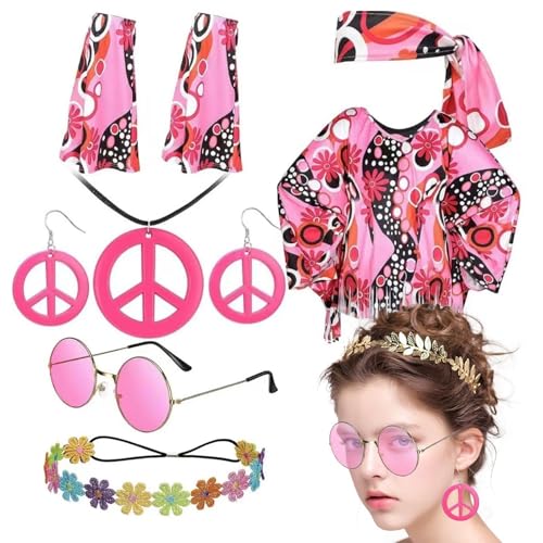Hippie-Kostüm für Damen, Hippie-Kostüm für Damen | 70er Jahre Kostüme Damen 70er Jahre Disco Outfits | Damenkleid 70er Jahre, Hippie-Kostüm für Maskerade, Partys, Tänze, Erwachsene Frauen Hippie-Kostüm für Damen, Hippie-Kostüm für Damen | 70er Jahre Kostüme Damen 70er Jahre Disco Outfits | Damenkleid 70er Jahre, Hippie-Kostüm für Maskerade, Partys, Tänze, Erwachsene Frauen von Generic