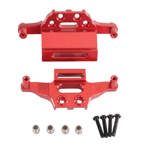 Hochfestigkeitsschockmontage Unterstützt 1/20 Reittier von Aluminium Aluminium Diensten RC Teile zu Meijiaxin 20208 C8811, Rot von Generic