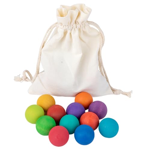 Hölzerne Regenbogenbälle - Stücke Zählen Ball, Farbball -Sortierspiel, Greifen Spielzeug Für Kinder Mädchen Bildungsspielzeug Counting Farbsortierspiele Für Heimkinder, Baby Greifen Mädchen Jun von Generic