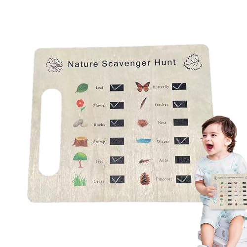 Hölzerne Treatche Jagd Spiel - Outdoor Sparbrett, Natur Exploration Spielzeug | Interaktive Campingaktivitäten Für Familien, Partys Unterhaltung Für Kinder, Festes Indoor-Spielzeug Ermutigend Le von Generic