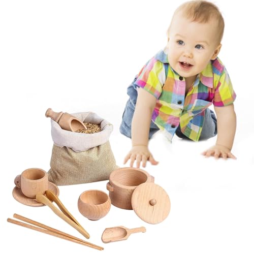 Hölzerne sensorische Mülleimerwerkzeuge-Sensorische Mülleimer für Kleinkinder 3-4, Spielzeug für Kinder, praktische Fähigkeitsentwicklung | Spielzeug für Feinmotorik mit Holzschaufeln, Bild Hölzerne sensorische Mülleimerwerkzeuge-Sensorische Mülleimer für Kleinkinder 3-4, Spielzeug für Kinder, praktische Fähigkeitsentwicklung | Spielzeug für Feinmotorik mit Holzschaufeln, Bild von Generic