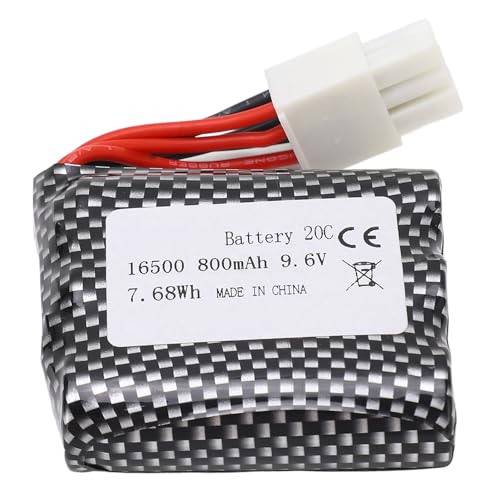 Hohe Kapazität 9,6 V 800 MAh RC-Autobatterie, Tragbarer Lithium-Akku für Ferngesteuerte Autos S911 S912 9115 9116 von Generic