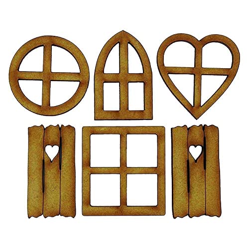 Hollow Dekorative Holzspäne Holz Fee Elf Basteln Garten Kit Dreidimensionale Puppenhaus Deko C6W3 Montage Vintage Haus von Generic