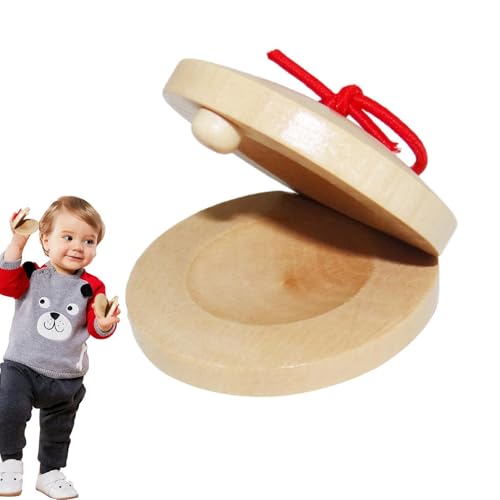 Castanets - Holzpercussion Instrument Finger Castanets | Baby Castanet Rhythmus Musik Musikinstrument | Kreatives lustiges Finger Castanets | Spanisches Handinstrument | Percussion Castanet von Generic