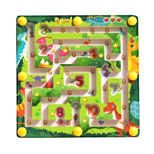 Holz Labyrinthspielzeug - Interaktives Mathematikunterrichtsspielzeug, lustiges Brettspiel | Kinder Lernspiel mit Dinosaurier-Thema Lernspiel für Kindergarten, Kindergarten Lernspiel Brettspiel für Holz Labyrinthspielzeug - Interaktives Mathematikunterrichtsspielzeug, lustiges Brettspiel | Kinder Lernspiel mit Dinosaurier-Thema Lernspiel für Kindergarten, Kindergarten Lernspiel Brettspiel für von Generic