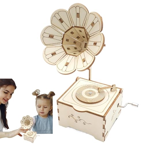Holz-Puzzle, Holzspieluhr-Modell, Holzspieluhr, Puzzle, Spielzeug mit Tischspieluhr | Konstruktionsspielzeug für Grammophone für Musikinstrumente, Kunsthandwerk Holz-Puzzle, Holzspieluhr-Modell, Holzspieluhr, Puzzle, Spielzeug mit Tischspieluhr | Konstruktionsspielzeug für Grammophone für Musikinstrumente, Kunsthandwerk von Generic