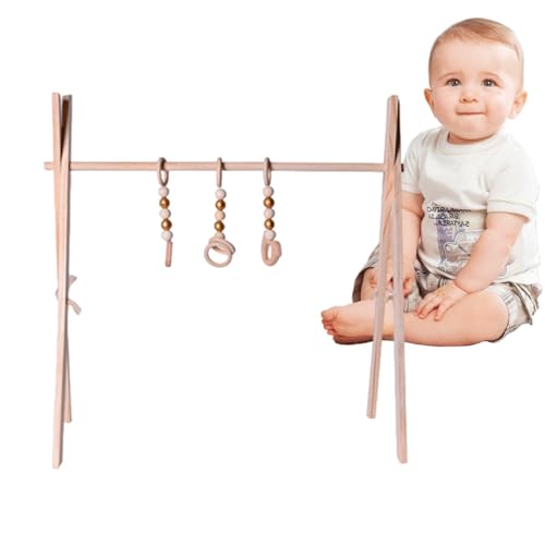 Holz Spiel Gym Frame: Folding Unterstützung, Natürliche Babys Aktivität, abnehmbare sensorische Spielzeug | Bio-glatte Holzkonstruktion, Stimulation von Generic