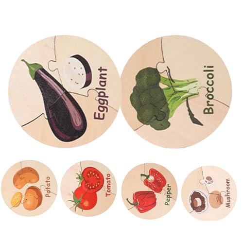 Holz-Tierblöcke für Kinder, Formen-Sortierpuzzle für Kleinkinder, pädagogische Puzzleblöcke in Tierform, sensorisches Spielzeug aus Holz für Kinder von Generic