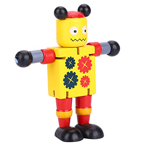 Holzbau Kits für, Robotergebäude Kit Astrobot Spielzeug Holzroboterspielzeug mit Seinem Flexiblen Design für und Mädchen (Yellow) von Generic