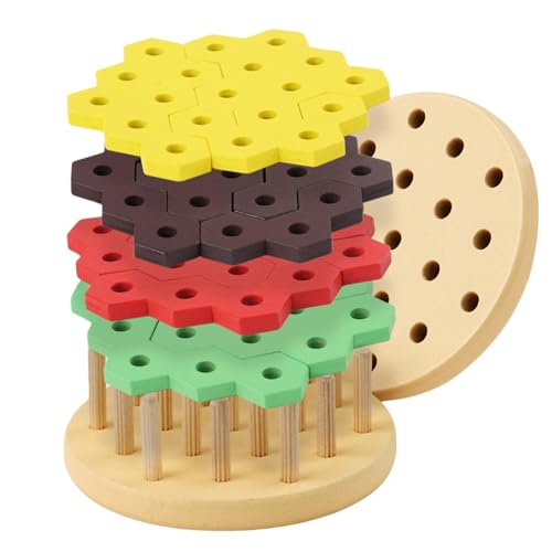 Holzbausteine für Kinder, Holz-Stapelblöcke, Holz-Stapelblöcke, -Bauspielzeug, Vorschule, Puzzlespiele für Geburtstage Holzbausteine für Kinder, Holz-Stapelblöcke, Holz-Stapelblöcke, -Bauspielzeug, Vorschule, Puzzlespiele für Geburtstage von Generic
