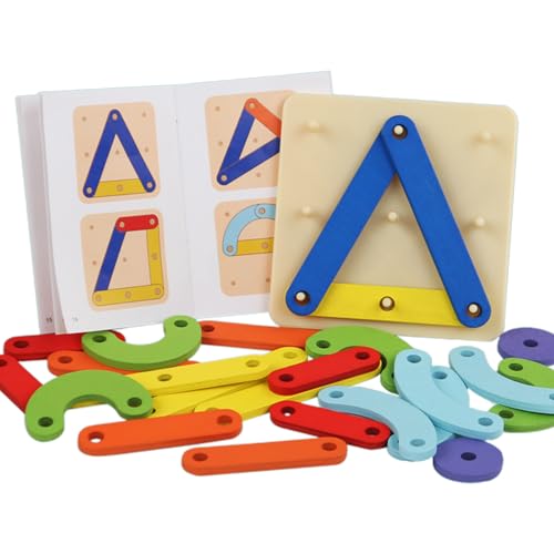 Holzbuchstaben Und Zahlenkonstruktion Aktivität Set - Form Farbsorter Pegboard Activity Board | Feinmotorische Fähigkeiten Frühes Lernen Von Unsere PE Bildungsaktivitäten Für Kleinkind 3 4 5 Jahre Alt von Generic