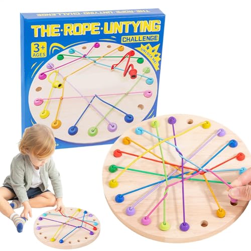 Holzfadenspielzeug, Seilpuzzlespiel | Puzzle Interactive Challenge Untying Seil - Pädagogische Schnürung entwirftes Spielzeug für und Mädchen über 3 Holzfadenspielzeug, Seilpuzzlespiel | Puzzle Interactive Challenge Untying Seil - Pädagogische Schnürung entwirftes Spielzeug für und Mädchen über 3 von Generic