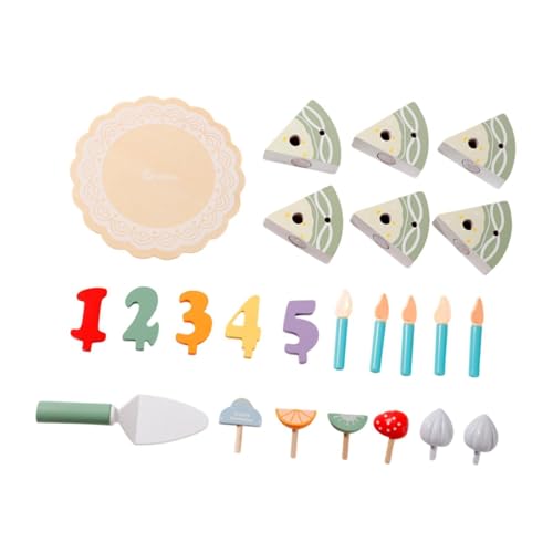 Holzgeburtstagstortenspielzeug Spielen Küchenzubehör für Kinder Kleine Mädchen Holzgeburtstagstortenspielzeug Spielen Küchenzubehör für Kinder Kleine Mädchen von Generic