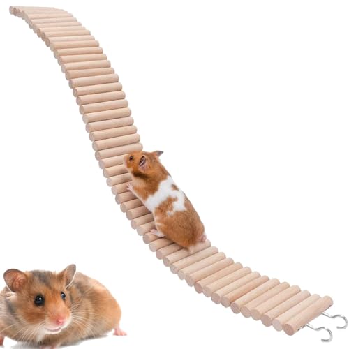 Holzhamster, Foto 2-in-1 Käfigleiter Kauspielzeug-Holzhamster Klettern Leiter Spielzeug Kletterleiter Hamster Multifunktional Harmlose Flexible Holzspielzeuge & Käfigzubehör Hamster Lei Holzhamster, Foto 2-in-1 Käfigleiter Kauspielzeug-Holzhamster Klettern Leiter Spielzeug Kletterleiter Hamster Multifunktional Harmlose Flexible Holzspielzeuge & Käfigzubehör Hamster Lei von Generic