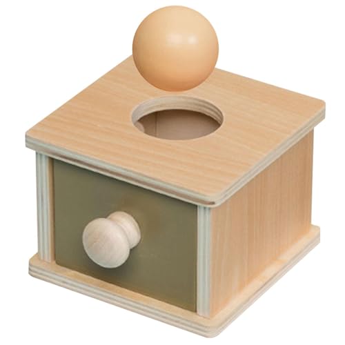 Holzkostenbox Spielzeug - Coin Ball Box Objekt Dauerhaftigkeit Spielzeug Für Säuglinge, Kleinkinder, Babys | Holzmünzen Schubladen Vorschullernspielzeug Für, Early Development Educatio von Generic