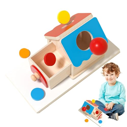 Holzkugelspielzeug, Münzbox für Kinder - Boys Sensory Ball Drop Spielzeug - Münzbox mit pädagogischer Beleuchtung Lustig für Reisen im Haus im Freien Innen Holzkugelspielzeug, Münzbox für Kinder - Boys Sensory Ball Drop Spielzeug - Münzbox mit pädagogischer Beleuchtung Lustig für Reisen im Haus im Freien Innen von Generic