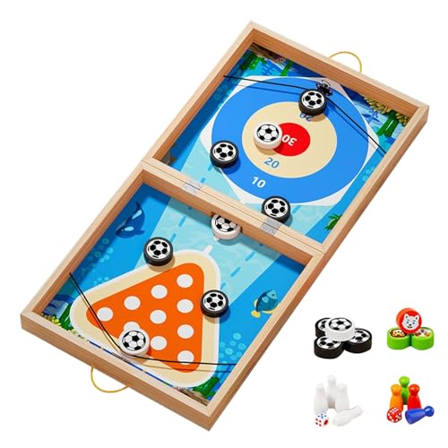 Holzlernspiele-7-in-1 Tabletop Strategy Toys, Interactive Board Set für Kinderpädagogen | Klassische Aktivitäten zur Entwicklung von Fähigkeiten für Kleinkinder, kollaborative Spielbox für den Unterri von Generic