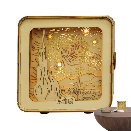 Holzmodelle, kleine Puzzles aus Holz, Lern- und Lernspielzeug, handgefertigte Schlafzimmer-Schreibtischlampe, niedliches Modellbauset für und Mädchen Holzmodelle, kleine Puzzles aus Holz, Lern- und Lernspielzeug, handgefertigte Schlafzimmer-Schreibtischlampe, niedliches Modellbauset für und Mädchen von Generic